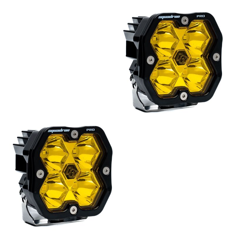 Baja Designs Squadron 2.0 Pro (Pair) LED Spot / No Harness - Baja Amber