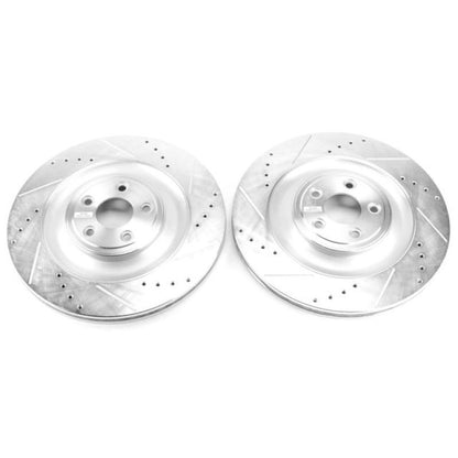 PowerStop Power Stop 14-19 Jaguar F-Type Rear Evolution Drilled & Slotted Rotors - Pair