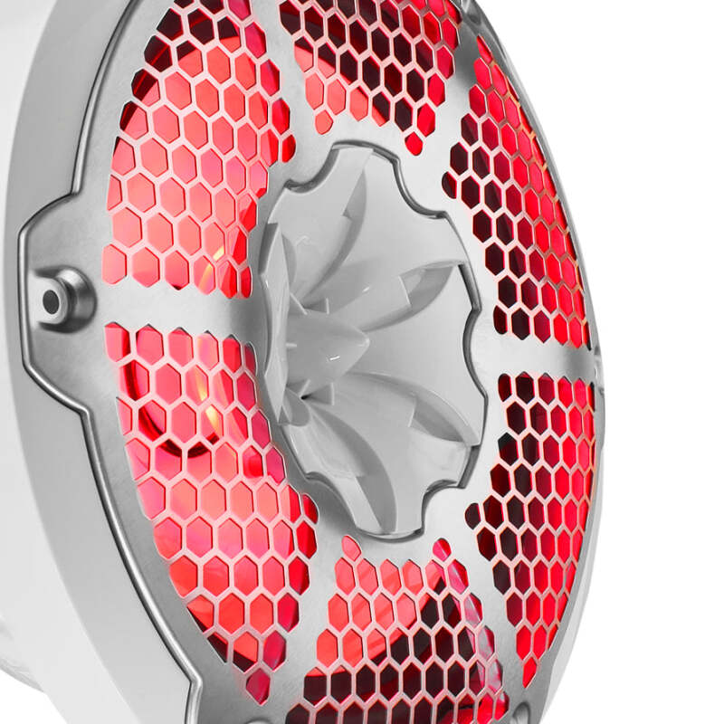 DS18 NXL-M Series Spkr w/ RGB LED Lights 10in 2-Way 200 Watts RMS 4 ohm Wht Grill Detached w/ Cover