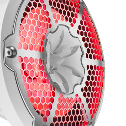 DS18 NXL-M Series Spkr w/ RGB LED Lights 10in 2-Way 200 Watts RMS 4 ohm Wht Grill Detached w/ Cover