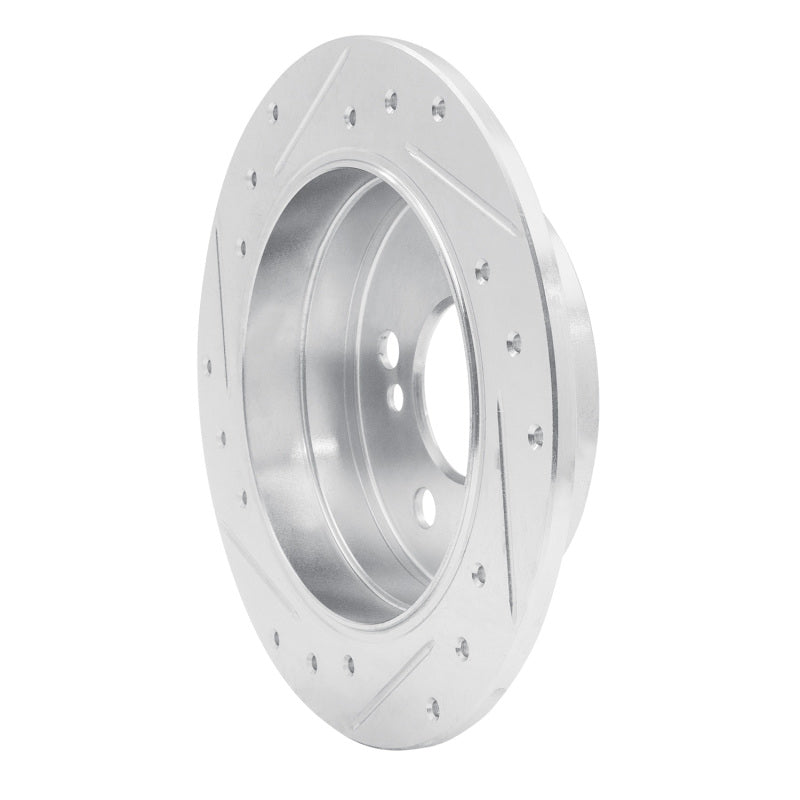 R1 Concepts R1 83-95 Mercedes-Benz 300CE Rear Right Drilled & Slotted Silver Brake Rotor