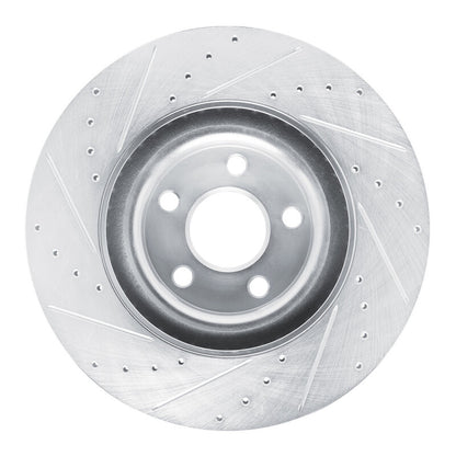 R1 Concepts R1 22-25 Ford Maverick Front Right Drilled & Slotted Silver Brake Rotor