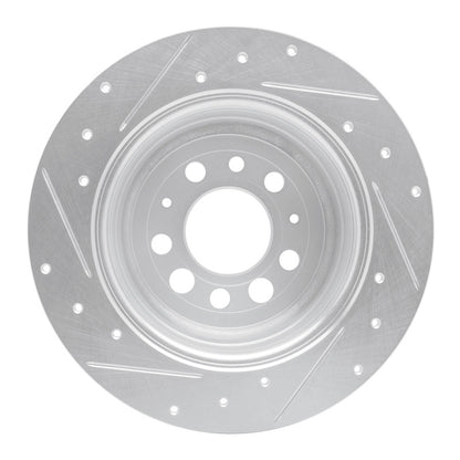 R1 Concepts R1 67-74 Volvo 164 Rear Right Drilled & Slotted Silver Brake Rotor