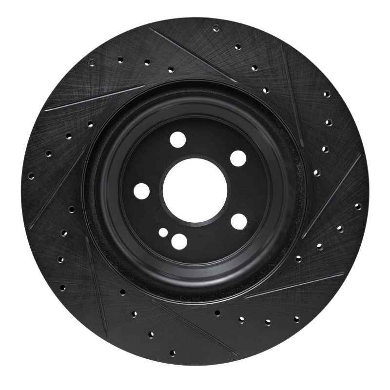 R1 Concepts R1 20-26 Mercedes-Benz GLS580 Rear Left Drilled & Slotted Black Brake Rotor