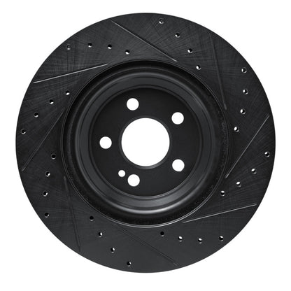 R1 Concepts R1 20-26 Mercedes-Benz GLS580 Rear Left Drilled & Slotted Black Brake Rotor