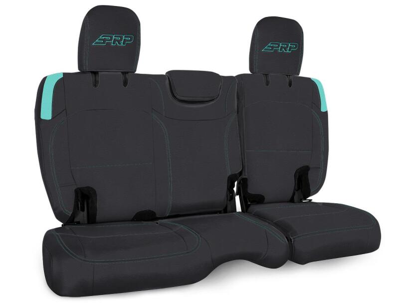 PRP Seats PRP Jeep Wrangler JL Rear Bench CoversU - 4 door with no armrest - Black/Teal