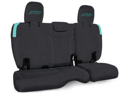 PRP Seats PRP Jeep Wrangler JL Rear Bench CoversU - 4 door with no armrest - Black/Teal