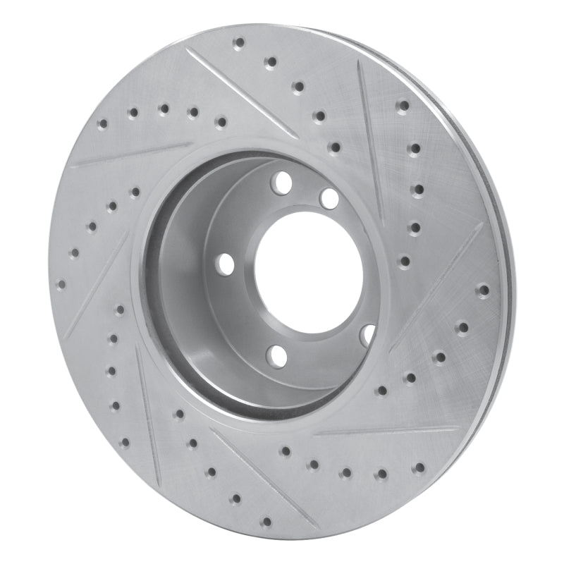 R1 Concepts R1 07-21 BMW 228I xDrive Front Left Drilled & Slotted Silver Brake Rotor