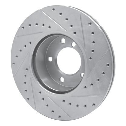 R1 Concepts R1 07-21 BMW 228I xDrive Front Left Drilled & Slotted Silver Brake Rotor