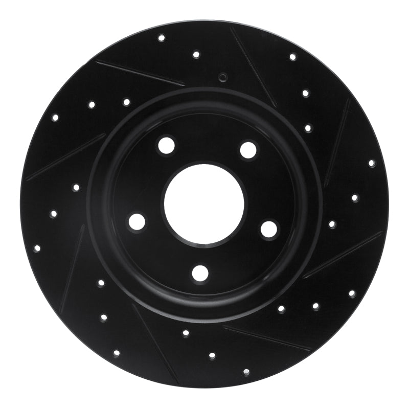 R1 Concepts R1 12-20 Chrysler Town & Country Rear Left Drilled & Slotted Black Brake Rotor