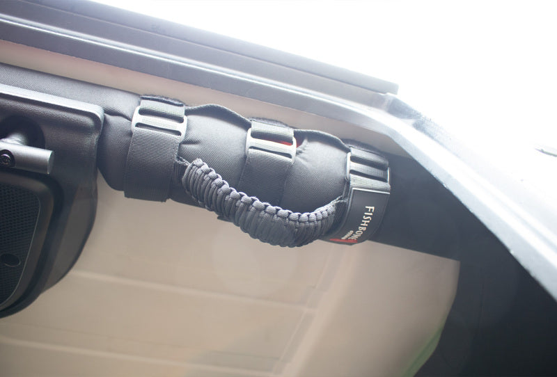 Fishbone Offroad Paracord Grab Handles w/Three Straps - Black