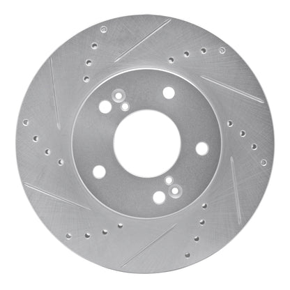 R1 Concepts R1 01-03 Hyundai XG350 Front Left Drilled & Slotted Silver Brake Rotor