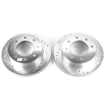 PowerStop Power Stop 2003 Chevrolet Silverado 1500 HD Rear Evolution Drilled & Slotted Rotors - Pair