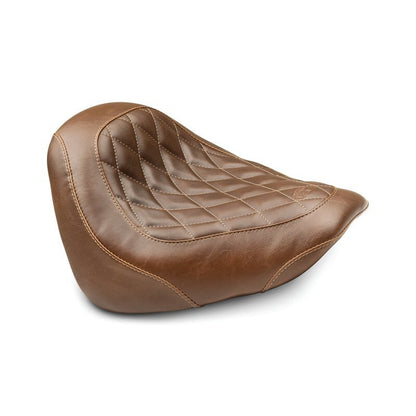 Mustang Motorcycle Mustang 18-21 Harley Fat Bob Wide Tripper Solo Seat Diamond Stitch - Brown