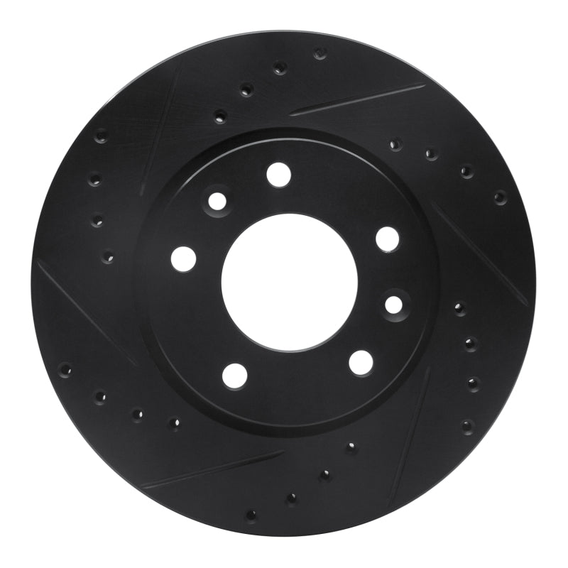 R1 Concepts R1 02-02 Kia Sedona Front Left Drilled & Slotted Black Brake Rotor