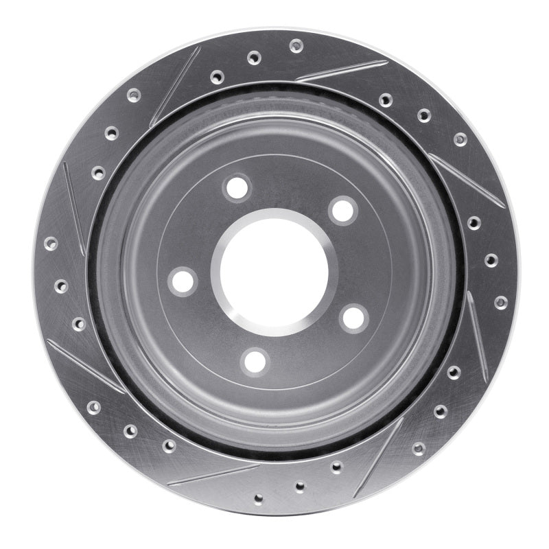 R1 Concepts R1 97-13 Cadillac XLR Rear Right Drilled & Slotted Silver Brake Rotor