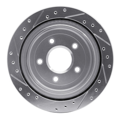 R1 Concepts R1 97-13 Cadillac XLR Rear Right Drilled & Slotted Silver Brake Rotor