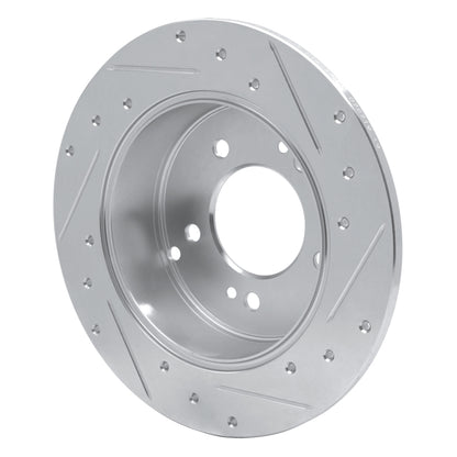 R1 Concepts R1 07-12 Kia Rondo (Canada) Rear Left Drilled & Slotted Silver Brake Rotor