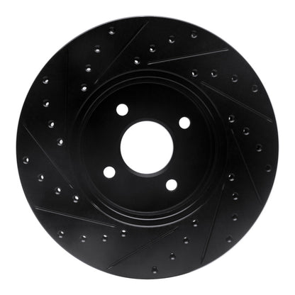R1 Concepts R1 02-04 Ford Focus Front Right Drilled & Slotted Black Brake Rotor