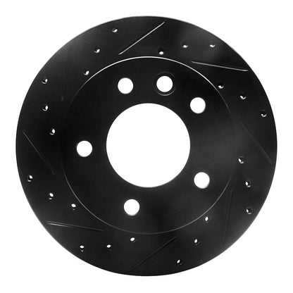 R1 Concepts R1 02-06 Dodge Sprinter 3500 Front Left Drilled & Slotted Black Brake Rotor
