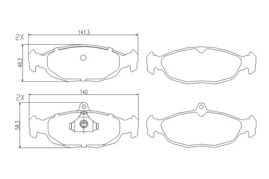 BOGAP P8210116 Brake Pad Set, Disc Brake | ML Performance Car Parts