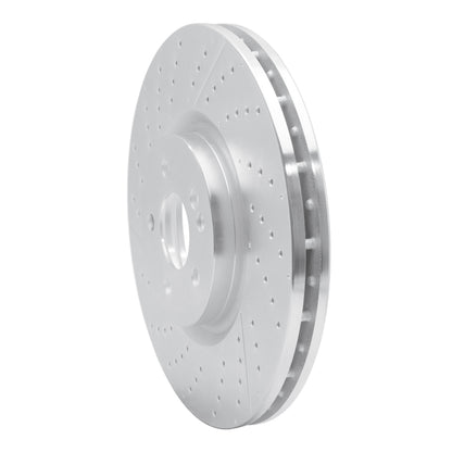 R1 Concepts R1 14-19 Mercedes-Benz GLA45 AMG Front Drilled & Slotted Silver Brake Rotor
