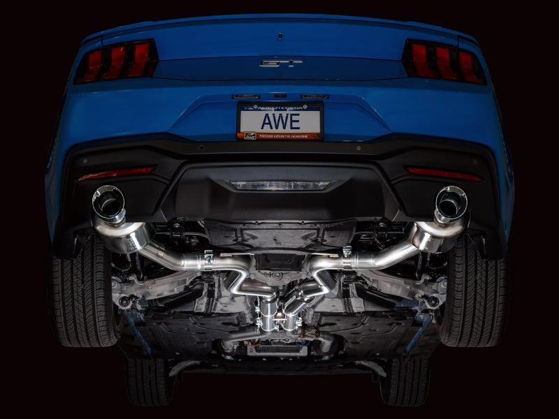 AWE Tuning 2024 Ford Mustang GT Fastback S650 RWD Touring Catback Exhaust w/ Dual Chrome Silver Tips