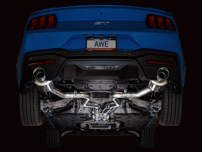 AWE Tuning 2024 Ford Mustang GT Fastback S650 RWD Touring Catback Exhaust w/ Dual Chrome Silver Tips