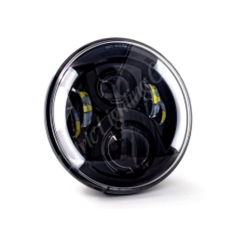 Letric Lighting 7in Integrated W/Switchbacks Turn Signal Black
