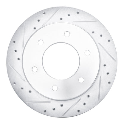 R1 Concepts R1 19-25 Ford Ranger (USA/Canada) Rear Left Drilled & Slotted Silver Brake Rotor