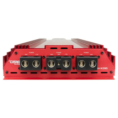 DS18 1-Channel Amp 18000 Burst/0.67ohm 10000/1ohm 5800/2ohm 3500/4ohm Watts RMS w/ Voltmeter Red