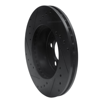 R1 Concepts R1 95-97 Ford Crown Victoria Front Right Drilled & Slotted Black Brake Rotor