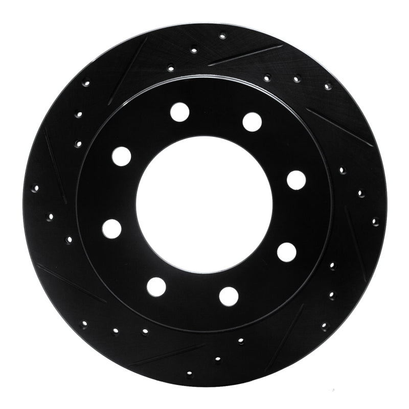 R1 Concepts R1 99-25 Chevrolet Silverado 1500 Rear Left Drilled & Slotted Black Brake Rotor