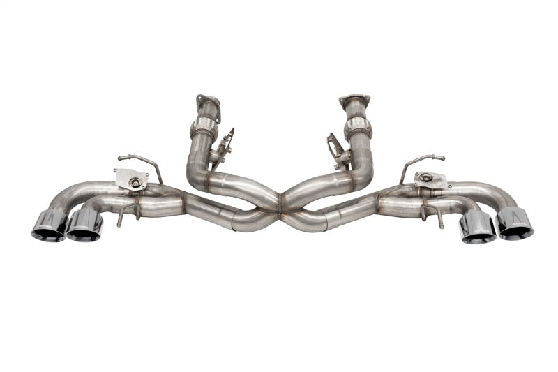 CORSA Performance Corsa 2020-2025 Corvette C8 3in Valved Cat-Back 4.5in Pol Quad Tips - Fits Factory NPP Exhaust