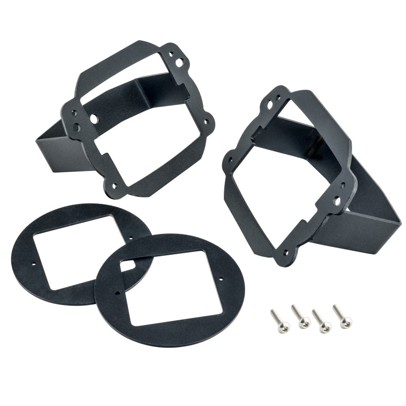 ORACLE Lighting Oracle Jeep JK Fog Light to Cube Light Conversion Mount Brackets (Pair) w/ Bezel