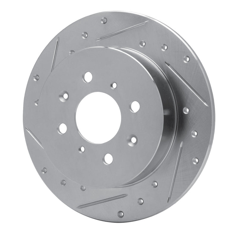 R1 Concepts R1 01-05 Acura EL Rear Left Drilled & Slotted Silver Brake Rotor