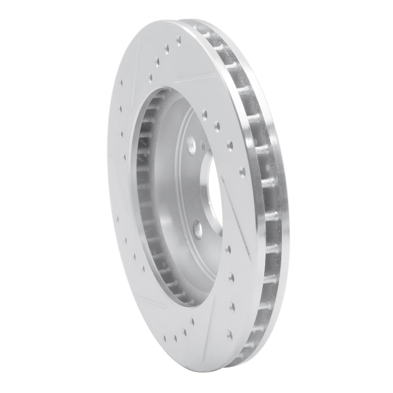 R1 Concepts R1 91-95 Toyota MR2 Front Right Drilled & Slotted Silver Brake Rotor