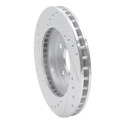 R1 Concepts R1 91-95 Toyota MR2 Front Right Drilled & Slotted Silver Brake Rotor