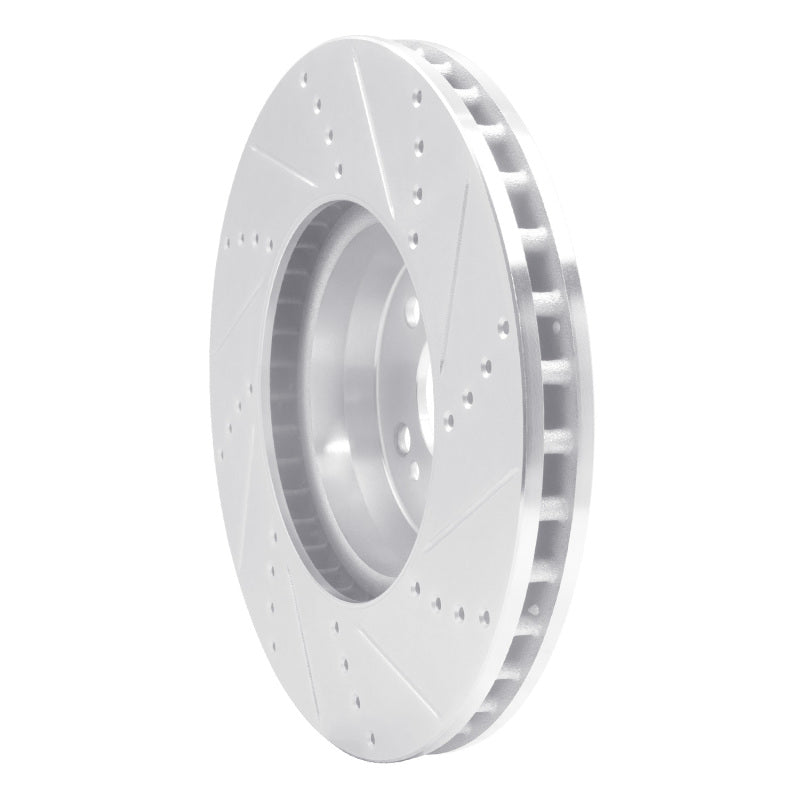 R1 Concepts R1 15-23 Mercedes-Benz C300 Sedan Front Left Drilled & Slotted Silver Brake Rotor