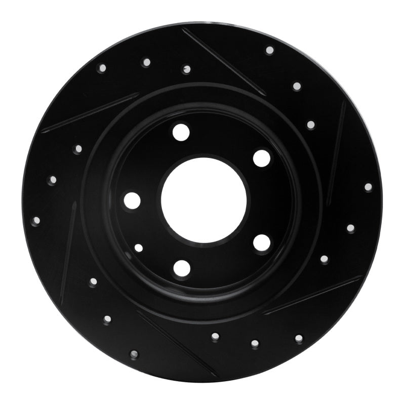 R1 Concepts R1 14-21 Mazda 6 Rear Left Drilled & Slotted Black Brake Rotor