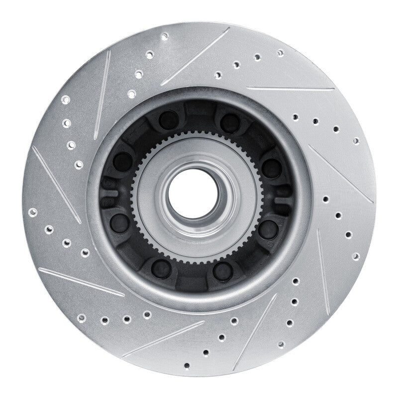 R1 Concepts R1 08-25 Ford E-350 Super Duty Front Right Drilled & Slotted Silver Brake Rotor