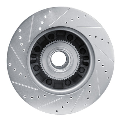 R1 Concepts R1 08-25 Ford E-350 Super Duty Front Right Drilled & Slotted Silver Brake Rotor