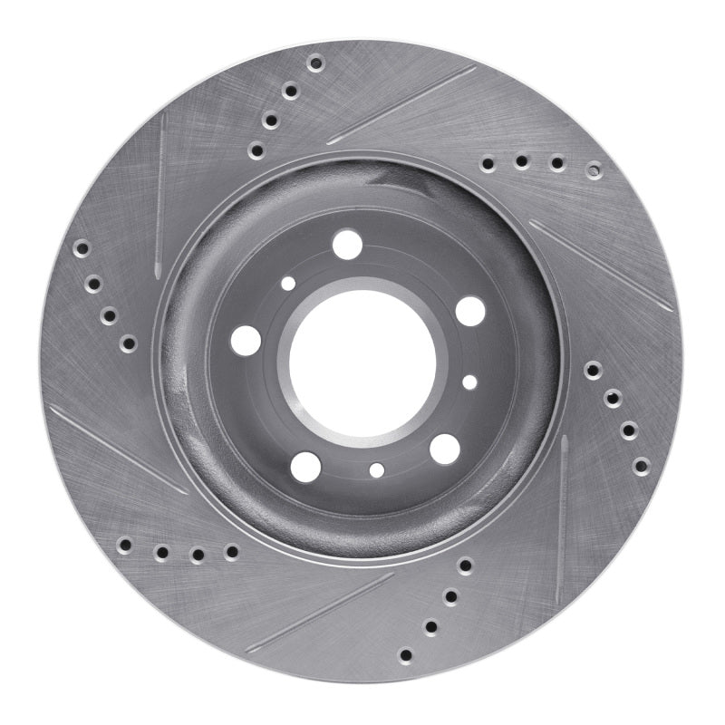 R1 Concepts R1 04-09 Buick Terraza Front Right Drilled & Slotted Silver Brake Rotor