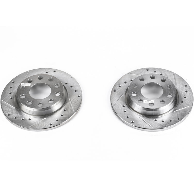 PowerStop Power Stop 02-06 Audi A4 Rear Evolution Drilled & Slotted Rotors - Pair