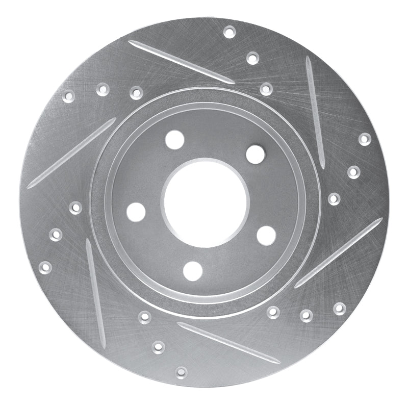 R1 Concepts R1 01-08 Ford Mondeo (Mexico) Rear Left Drilled & Slotted Silver Brake Rotor