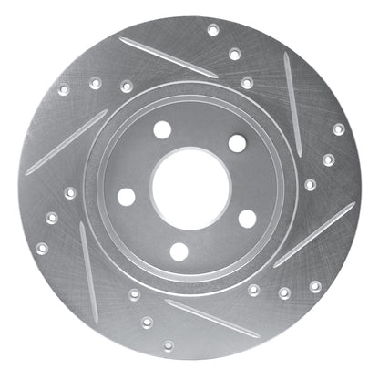 R1 Concepts R1 01-08 Ford Mondeo (Mexico) Rear Left Drilled & Slotted Silver Brake Rotor