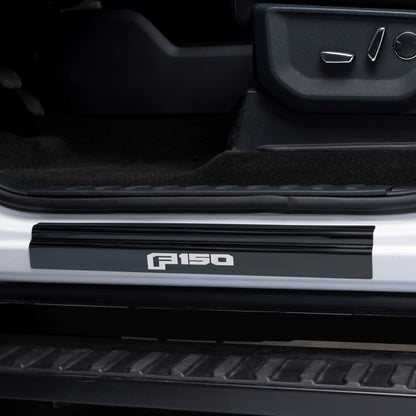 Putco 15-20 Ford F-150 - SuperCrew w/ F-150 Etching (4pcs) Black Platinum Door Sills