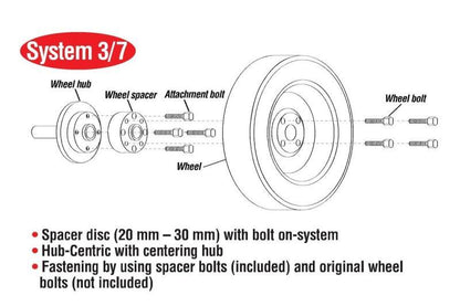 Eibach Pro-Spacer System - 12mm Spacer / 5x112mm Bolt Pattern / Hub Center 57.1 for 06-13 Audi A3