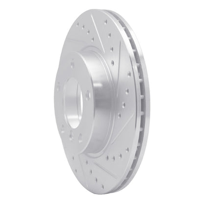 R1 Concepts R1 91-06 BMW 318TI Front Right Drilled & Slotted Silver Brake Rotor