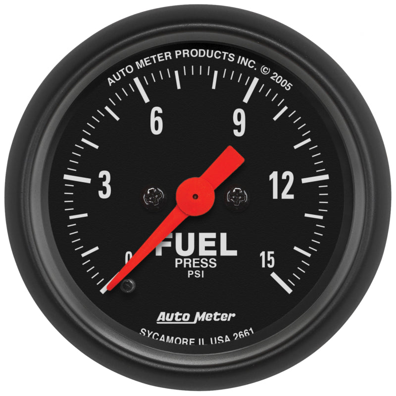 Autometer 2 1/16in 0-15 PSI Fuel Pressure Gauge Digital Stepper Motor Z Series
